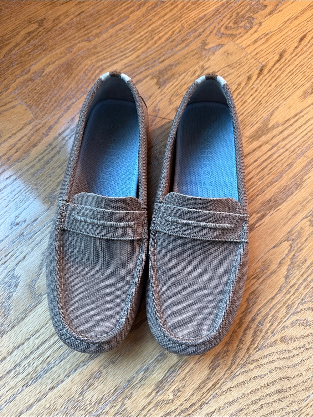 Rothy's Taupe Knit Driving Mocs